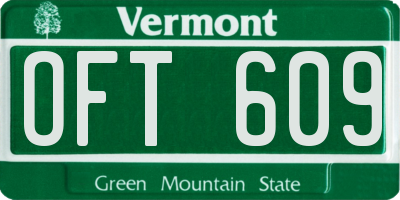 VT license plate OFT609