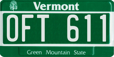VT license plate OFT611