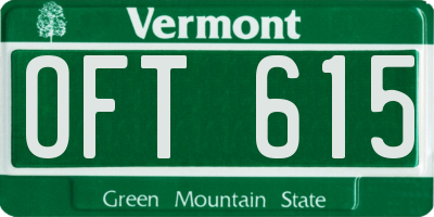 VT license plate OFT615