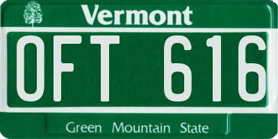 VT license plate OFT616