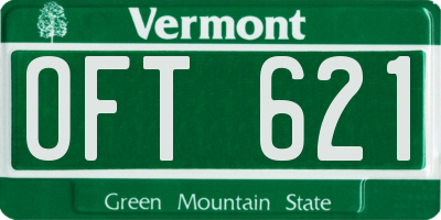 VT license plate OFT621