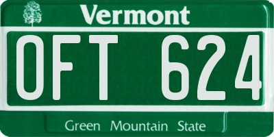 VT license plate OFT624