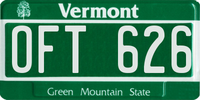 VT license plate OFT626