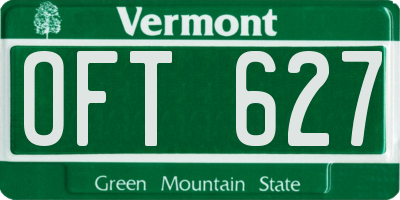 VT license plate OFT627