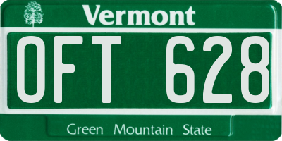 VT license plate OFT628