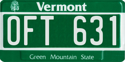 VT license plate OFT631