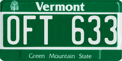 VT license plate OFT633