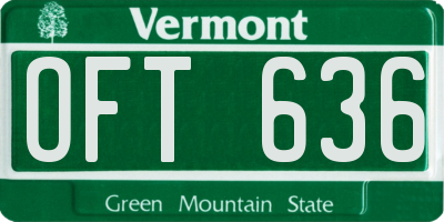 VT license plate OFT636
