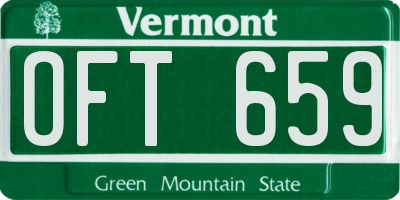 VT license plate OFT659