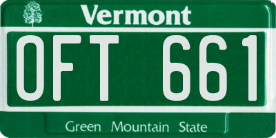 VT license plate OFT661