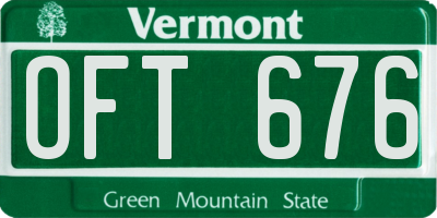 VT license plate OFT676