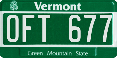 VT license plate OFT677