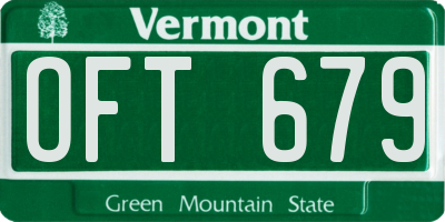 VT license plate OFT679