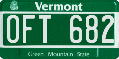 VT license plate OFT682