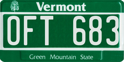 VT license plate OFT683