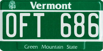 VT license plate OFT686