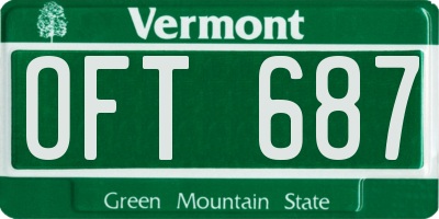 VT license plate OFT687