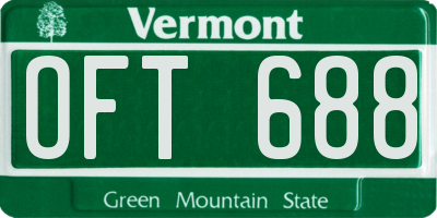 VT license plate OFT688