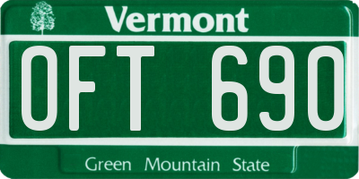 VT license plate OFT690