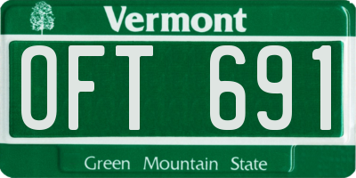 VT license plate OFT691