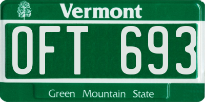 VT license plate OFT693