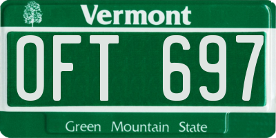 VT license plate OFT697