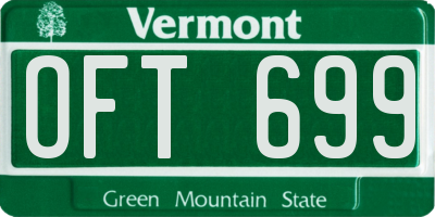 VT license plate OFT699