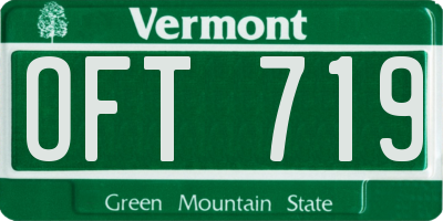 VT license plate OFT719
