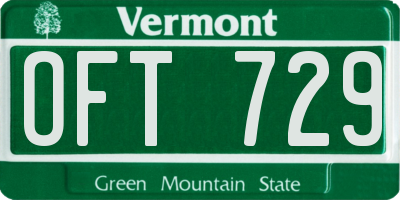 VT license plate OFT729