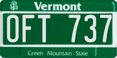 VT license plate OFT737