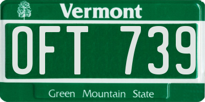 VT license plate OFT739