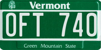 VT license plate OFT740
