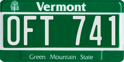 VT license plate OFT741