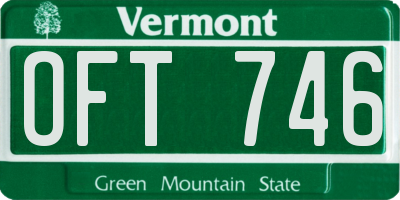 VT license plate OFT746