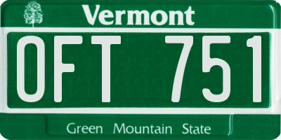 VT license plate OFT751