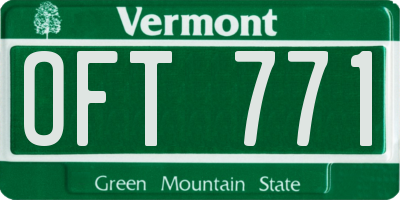 VT license plate OFT771
