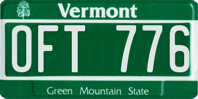 VT license plate OFT776