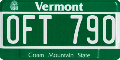 VT license plate OFT790