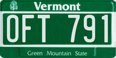 VT license plate OFT791