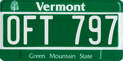 VT license plate OFT797