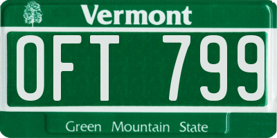 VT license plate OFT799