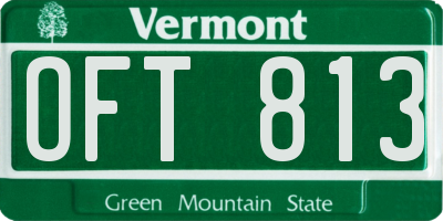 VT license plate OFT813