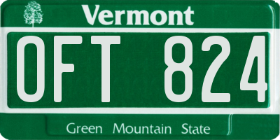 VT license plate OFT824