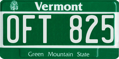 VT license plate OFT825
