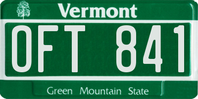 VT license plate OFT841