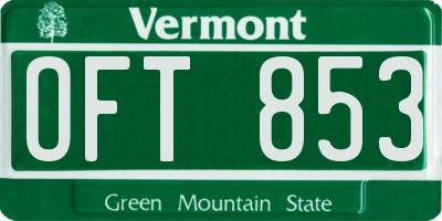 VT license plate OFT853