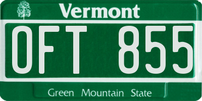 VT license plate OFT855