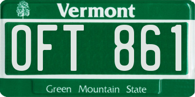 VT license plate OFT861