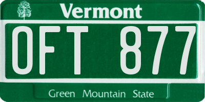 VT license plate OFT877