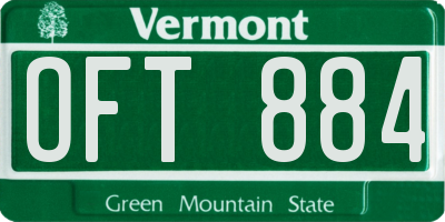 VT license plate OFT884